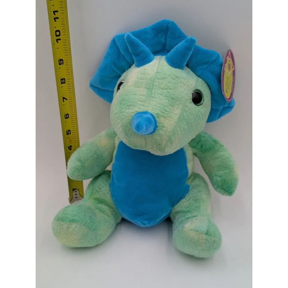Redemption Plus Triceratops Plush Green Blue Dinosaur Stuffed Animal Toy Arcade